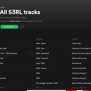 All S3RL Tracks (Spotify)